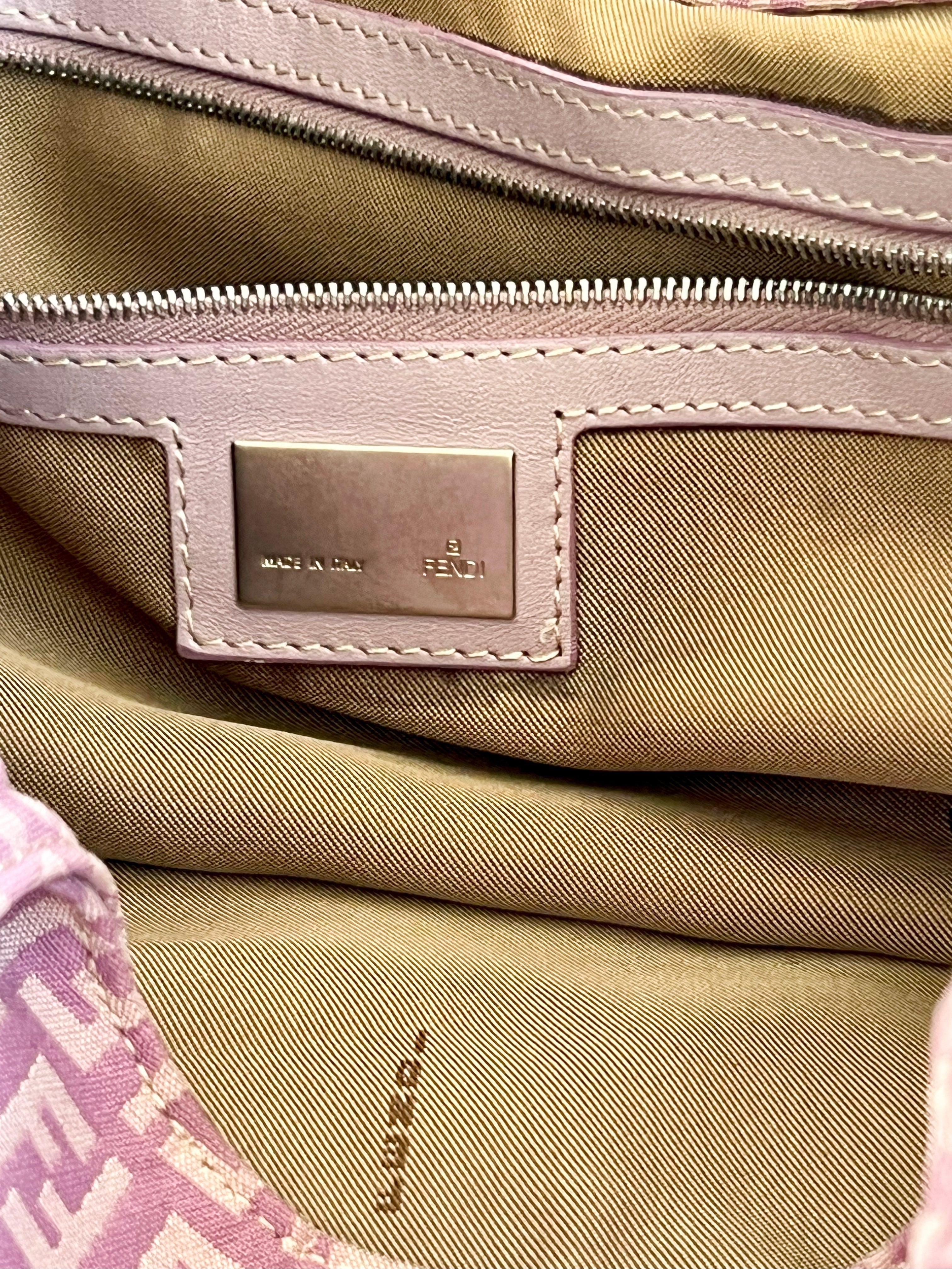 Fendi Zucchino Canvas Shoulder Bag