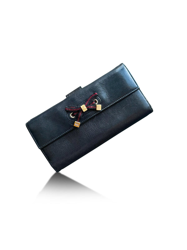GUCCI BLACK LEATHER CONTINENTAL PRINCY  WALLET