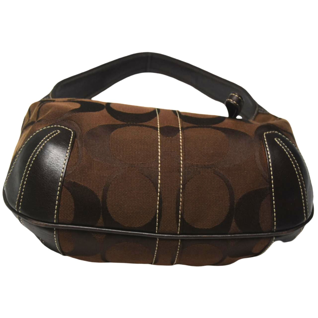 Coach Mini Brown Canvas Hobo Monogram