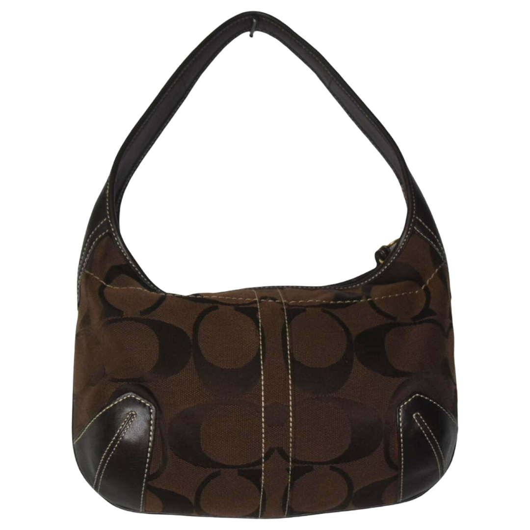 Coach Mini Brown Canvas Hobo Monogram