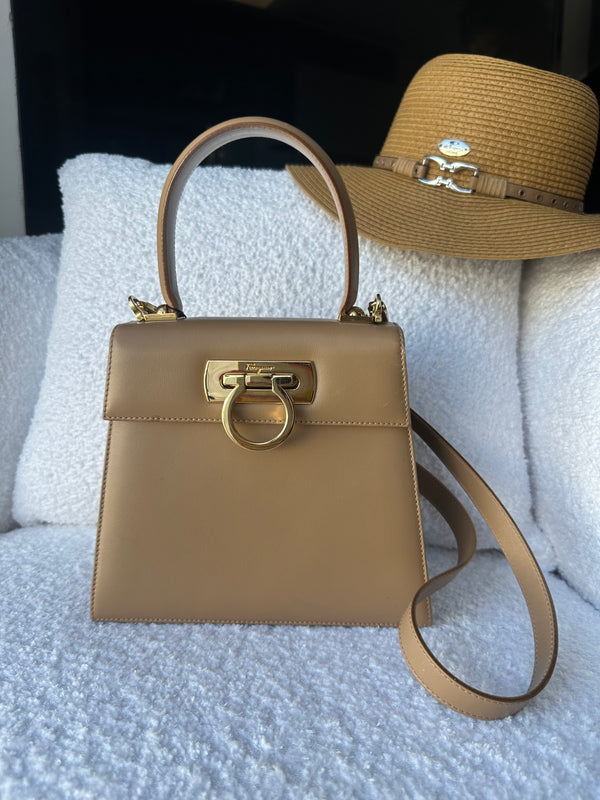 Ferragamo Gancini small Iconic Top Handle tote bag
