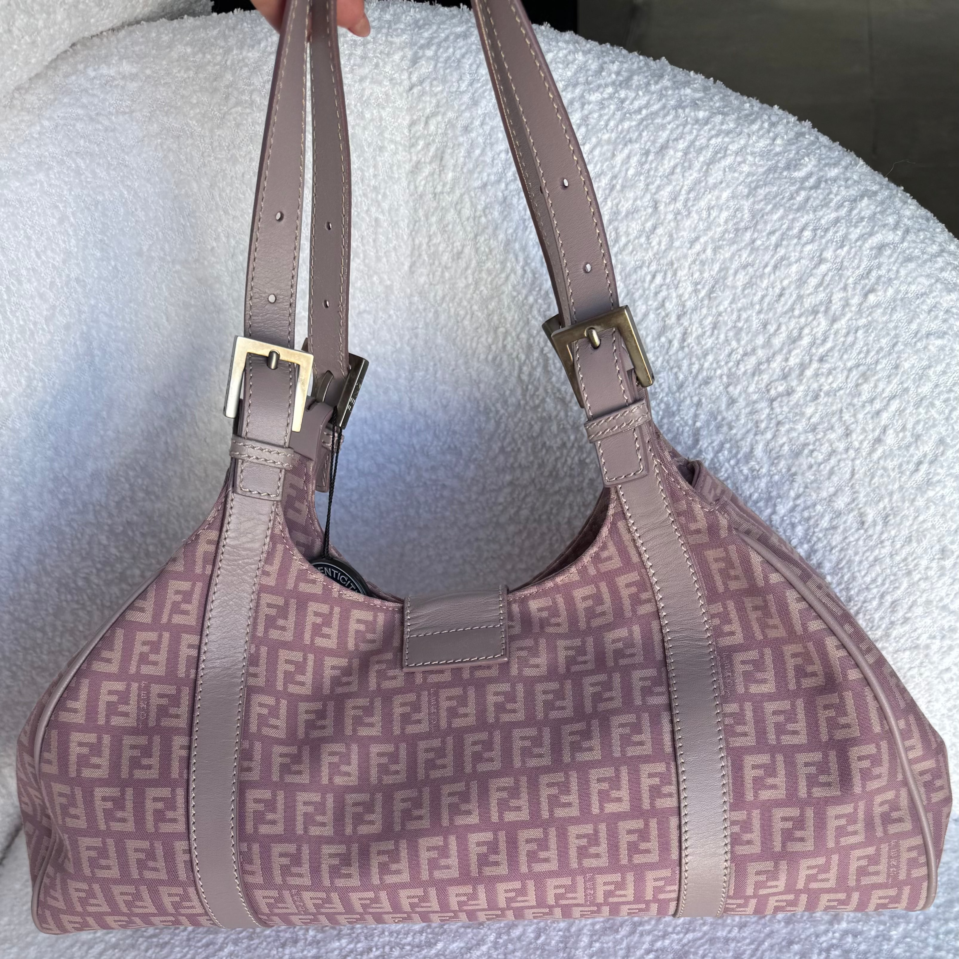 FENDI ZUCCHINO Y2K SHOULDER BAG BABY PINK