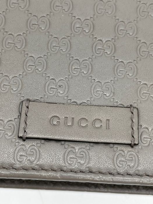 Gucci Micro Guccissima Leather Wallet Crossbody Bag